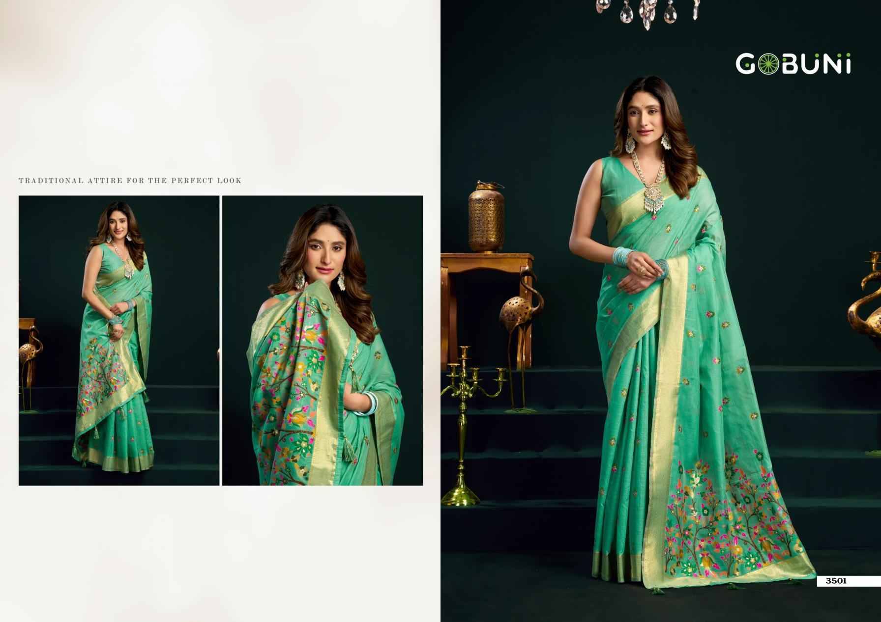 Siya By Gobuni 3501 to 3506 Series Indian Traditional Wear Collection Beautiful Stylish Fancy Colorful Party Wear & Occasional Wear Munga Cotton Sarees At Wholesale Price